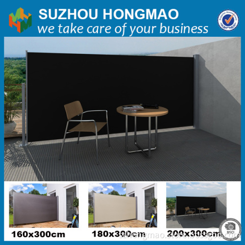 Alumnium alloy retraceble side awning page awning